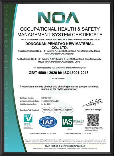 Chứng nhận ISO45001:2018